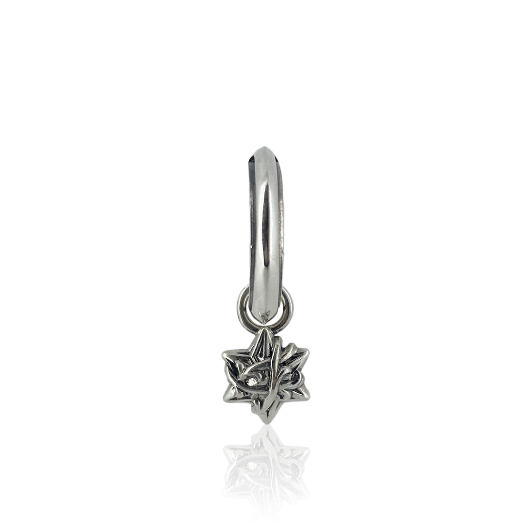 THORN HEXAGRAM DROP PIERCE(片耳用)