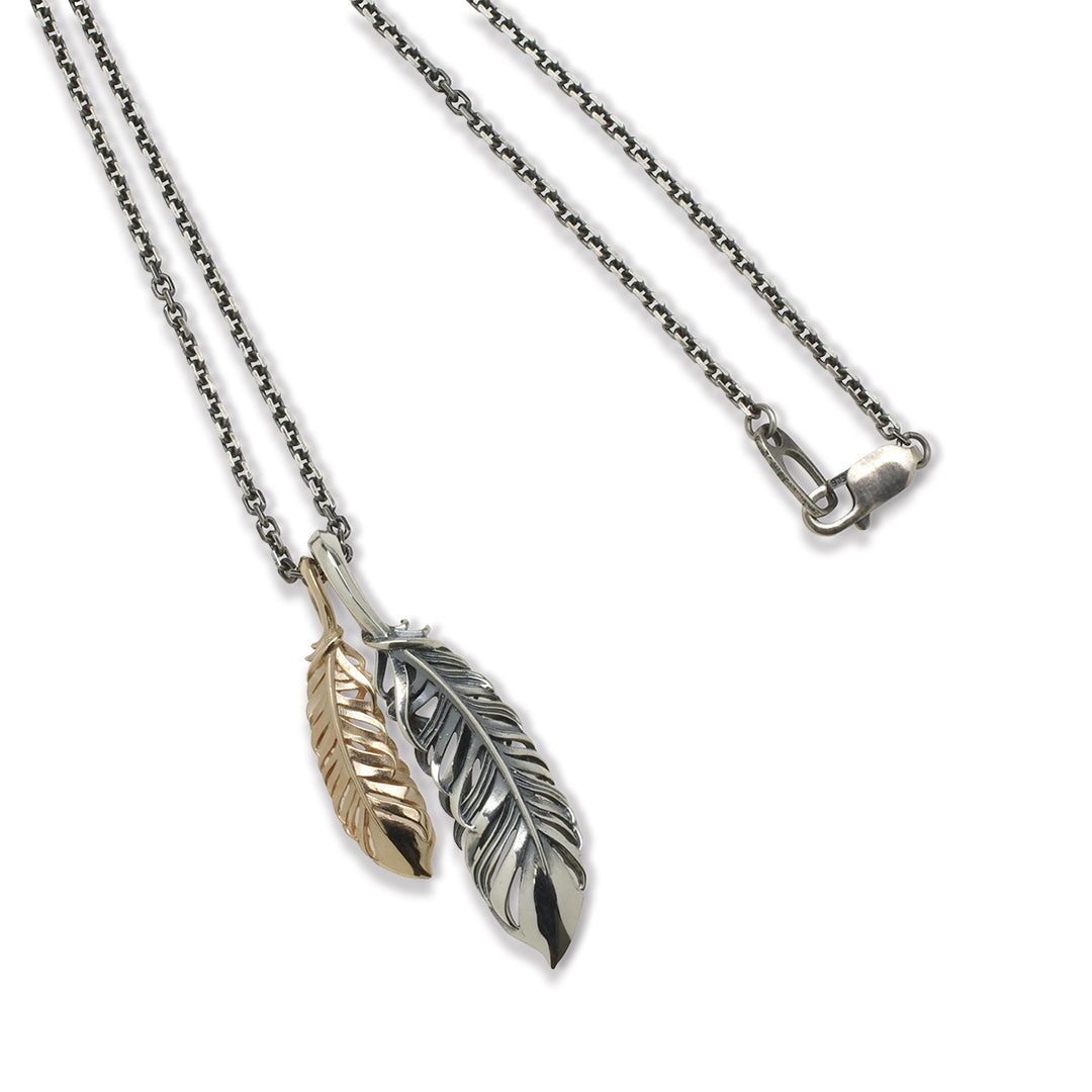 INTELLECTUAL FEATHER DOUBLE PENDANT