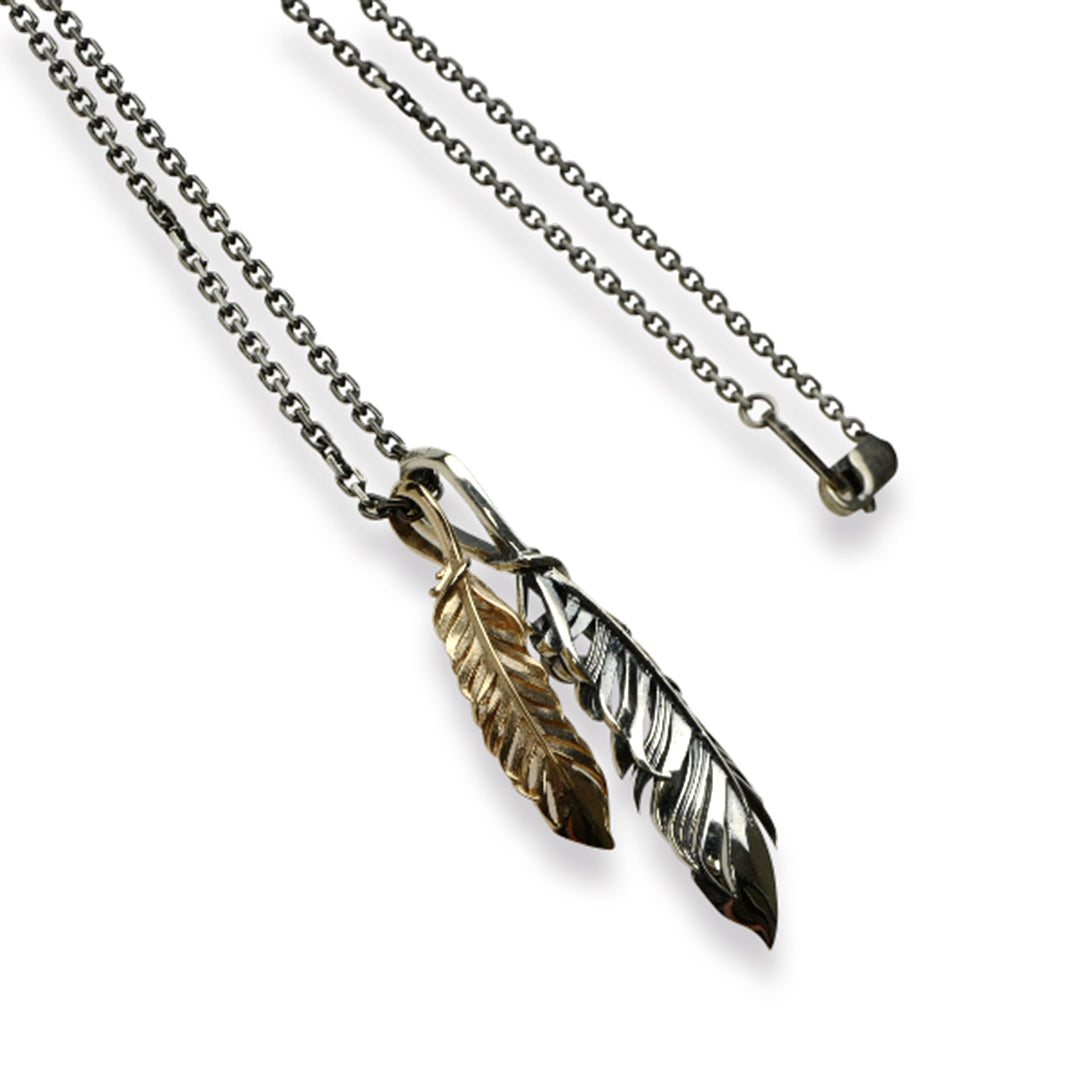 INTELLECTUAL FEATHER DOUBLE PENDANT