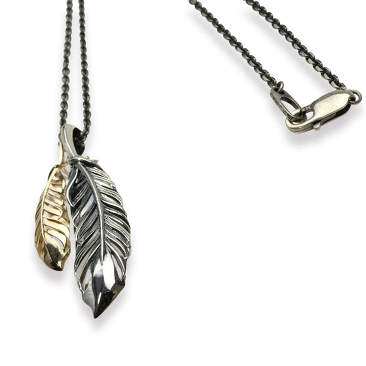 INTELLECTUAL FEATHER DOUBLE PENDANT