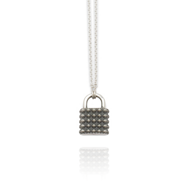 TRIPLE X STUDS PADLOCK PENDANT