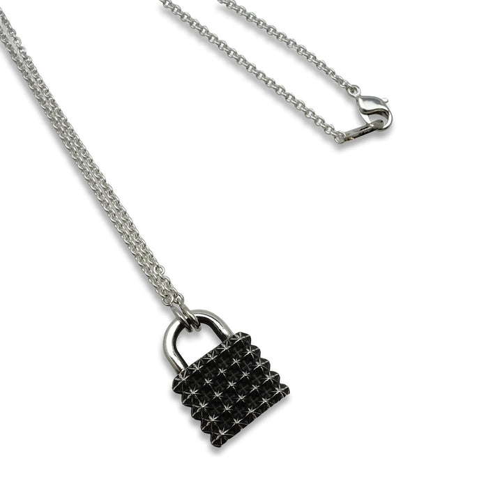 TRIPLE X STUDS PADLOCK PENDANT