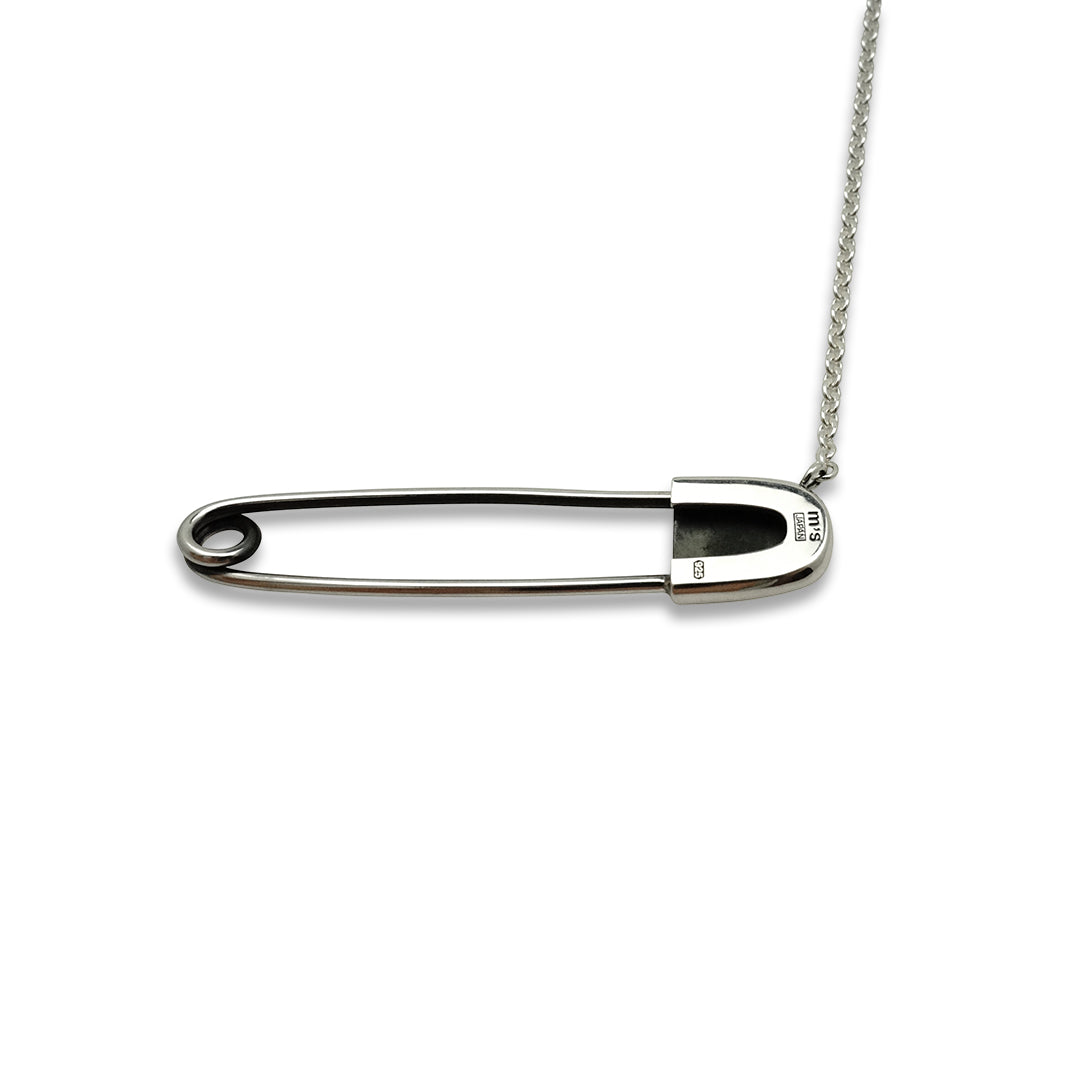 TRIPLE X STUDS SAFETY PIN NECKLACE