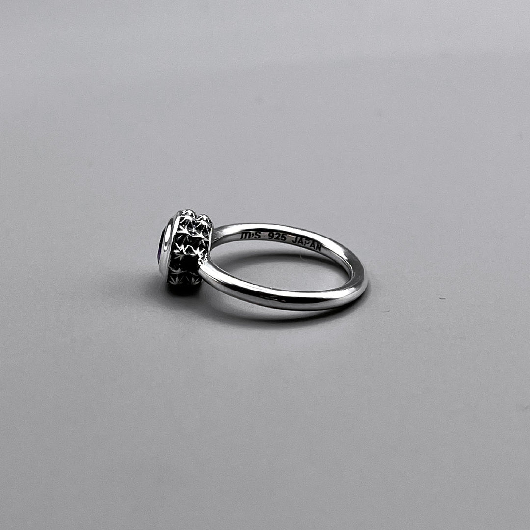 TRIPLE X STUDS SOLITAIRE BIRTHDAY 5mm STONE RING