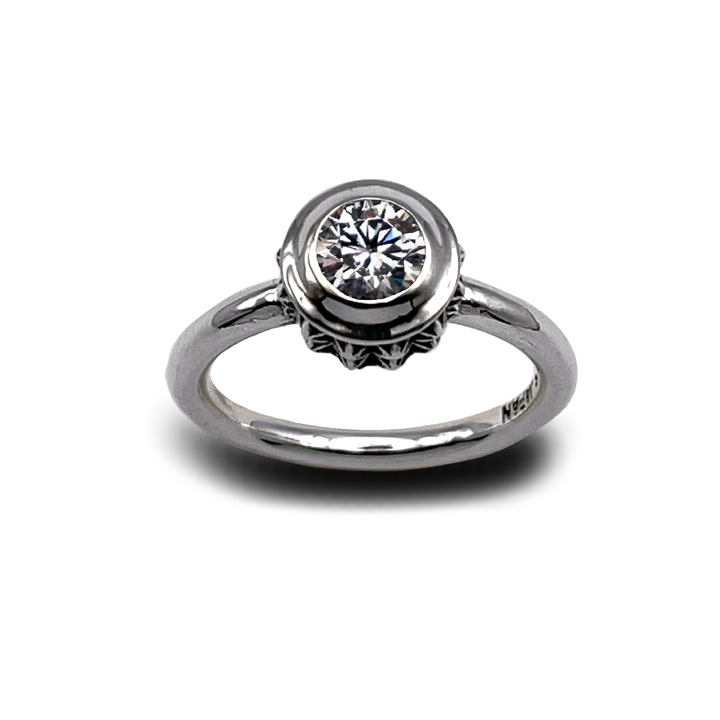 TRIPLE X STUDS SOLITAIRE BIRTHDAY 5mm STONE RING