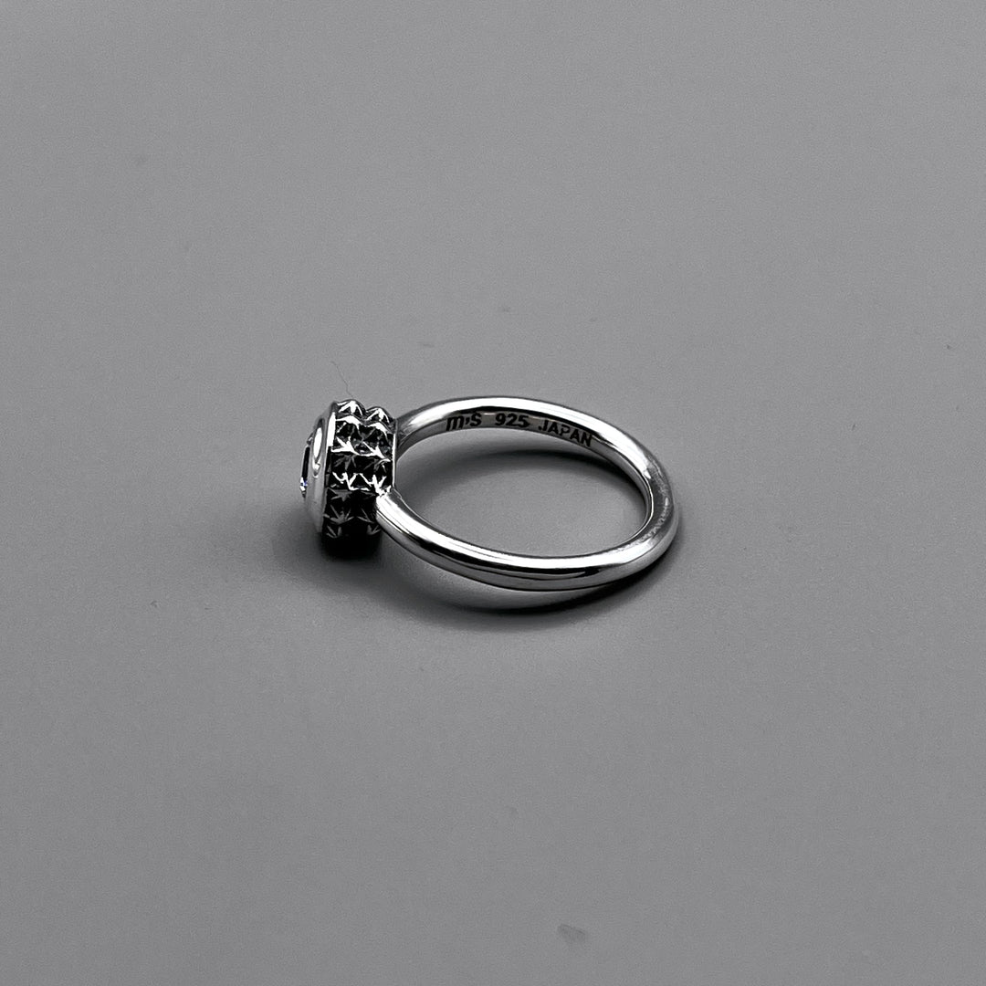 TRIPLE X STUDS SOLITAIRE BIRTHDAY 5mm STONE RING