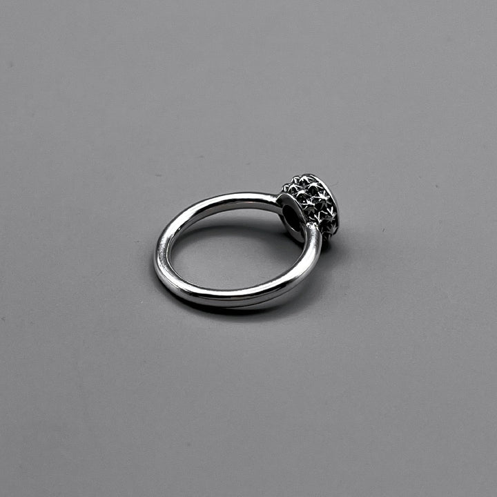 TRIPLE X STUDS SOLITAIRE BIRTHDAY 5mm STONE RING