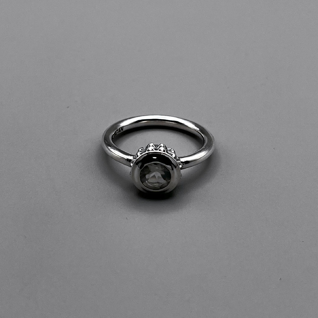 TRIPLE X STUDS SOLITAIRE BIRTHDAY 5mm STONE RING