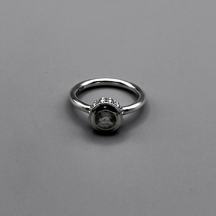 TRIPLE X STUDS SOLITAIRE BIRTHDAY 5mm STONE RING