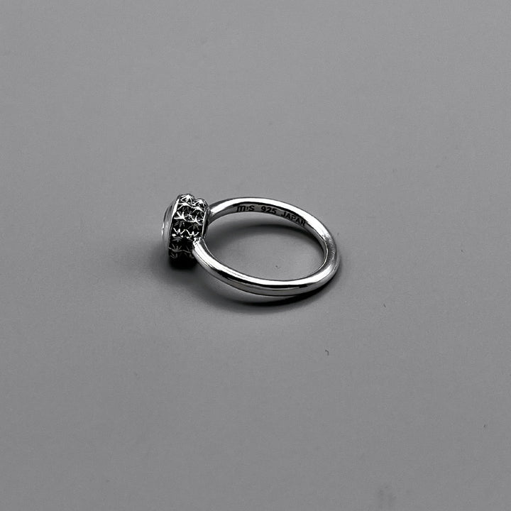 TRIPLE X STUDS SOLITAIRE BIRTHDAY 5mm STONE RING