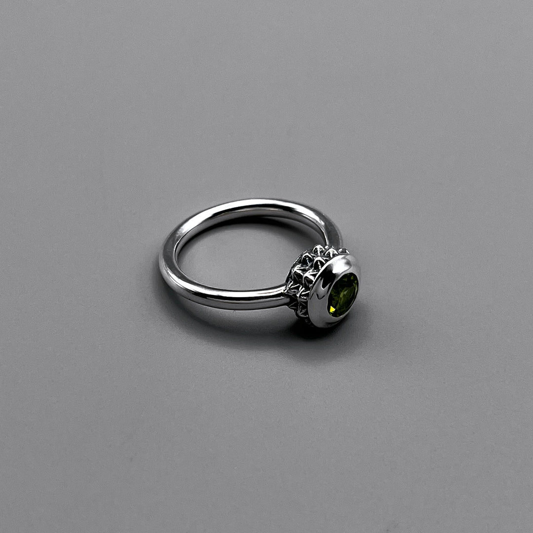 TRIPLE X STUDS SOLITAIRE BIRTHDAY 5mm STONE RING