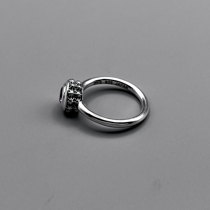 TRIPLE X STUDS SOLITAIRE BIRTHDAY 5mm STONE RING